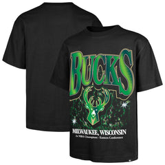 Black Milwaukee Bucks '47 Past Champs Collection Flashbulb Foundation T-Shirt | NBA