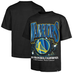 Black Golden State Warriors '47 Past Champs Collection Flashbulb Foundation T-Shirt sale | NBA