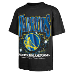Black Golden State Warriors '47 Past Champs Collection Flashbulb Foundation T-Shirt sale | NBA