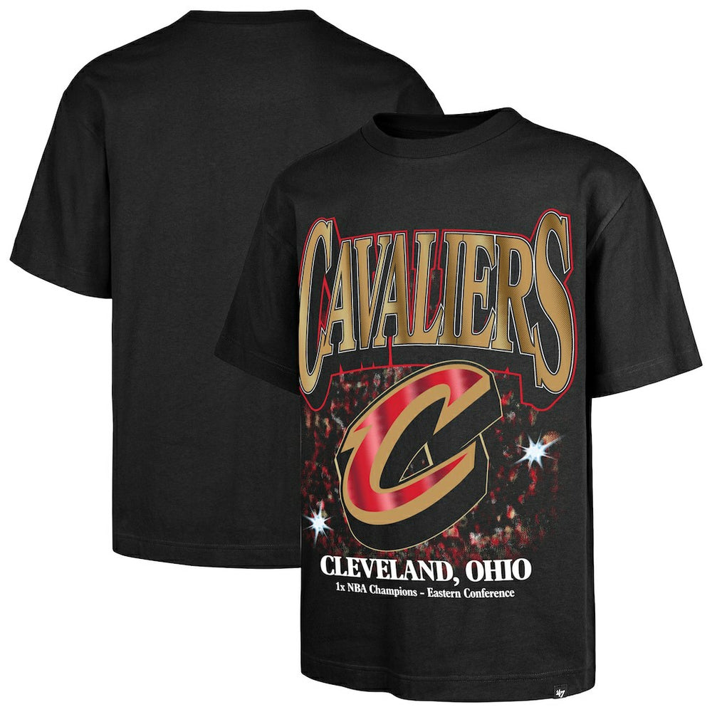 Black Cleveland Cavaliers '47 Past Champs Collection Flashbulb Foundation T-Shirt sale | NBA