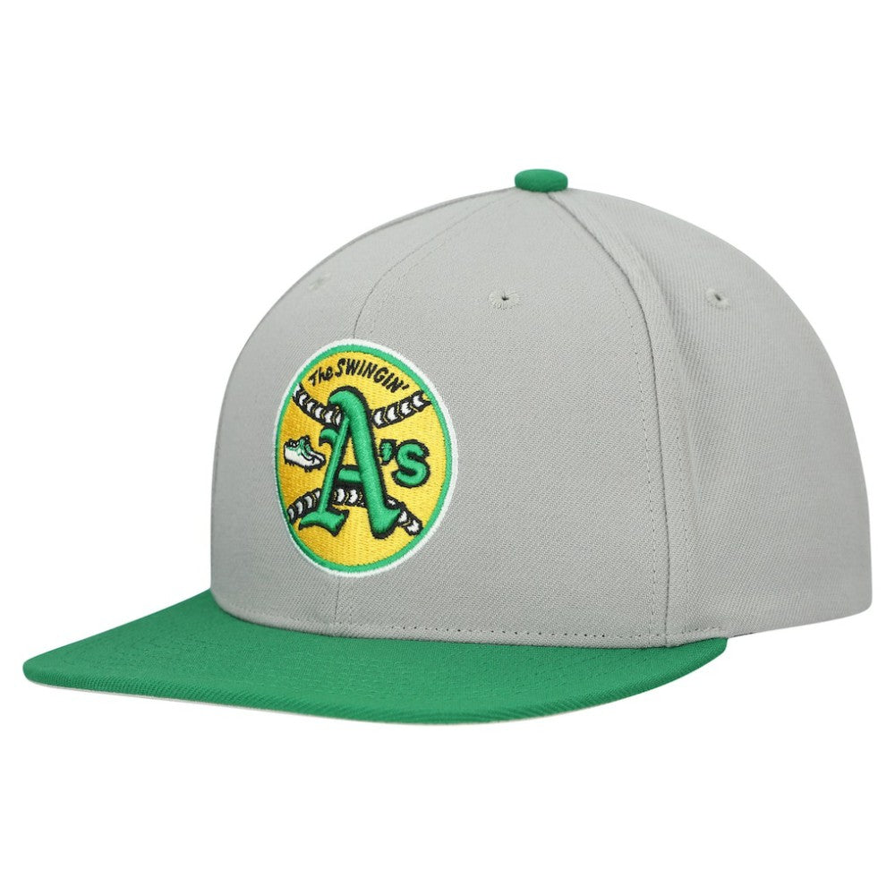 Athletics Mitchell & Ness Cooperstown Collection Basic Flip Snapback Hat - MLB Hats