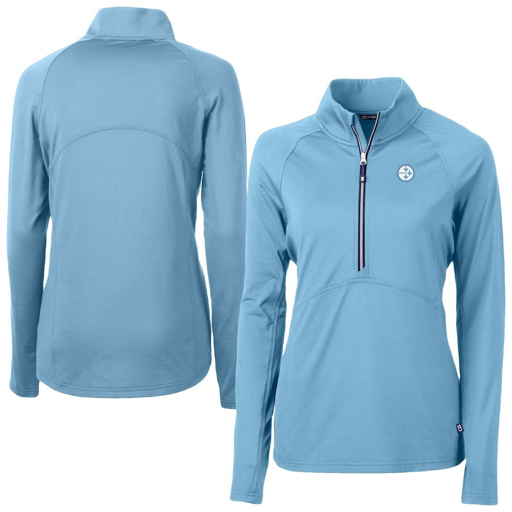 Pittsburgh Steelers Cutter & Buck Women's Adapt Eco Knit Stretch Recycled Half-Zip Top | NFL Sale