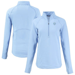 Las Vegas Raiders Cutter & Buck Women's Peshastin Eco Fleece Recycled Half-Zip Top | NFL On sale