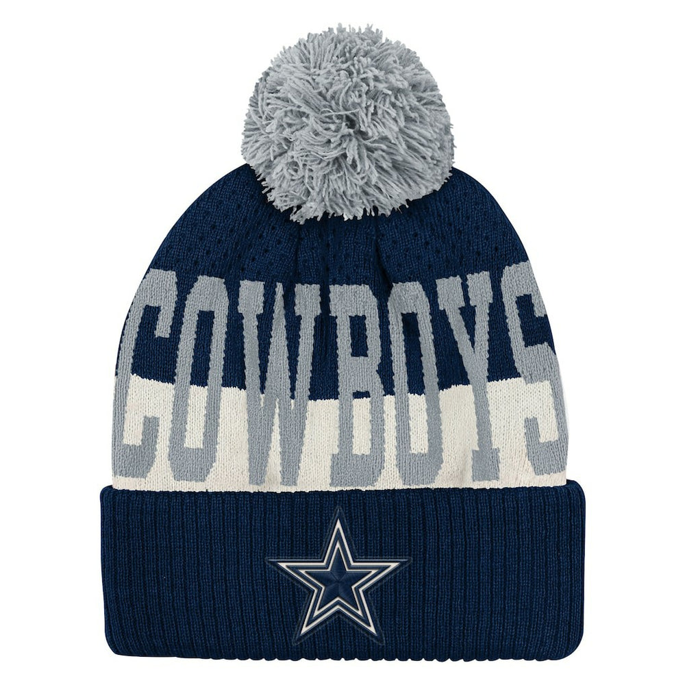 Dallas Cowboys Outerstuff Youth Modern Fan Cuffed Knit Hat with Pom | NFL Outlet
