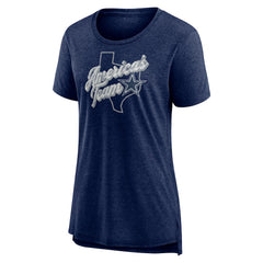 Dallas Cowboys Women's First Down Distressed Tri-Blend T-Shirt | NFL Online