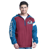 Colorado Avalanche G-III Sports by Carl Banks Lateral Half-Zip Hoodie Jacket - NHL Hoodies