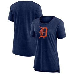 Detroit Tigers Women's Weathered Official Logo Tri-Blend T-Shirt - MLB T-shirts