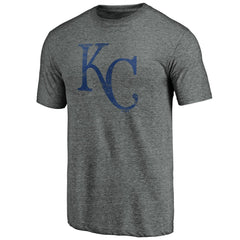 Kansas City Royals Weathered Official Logo Tri-Blend T-Shirt - MLB T-shirts