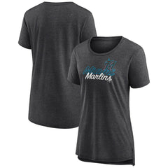 Miami Marlins Women's Practice Time Tri-Blend T-Shirt - MLB T-shirts