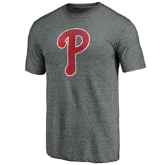 Philadelphia Phillies Weathered Official Logo Tri-Blend T-Shirt - MLB T-shirts