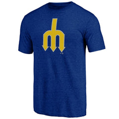 Seattle Mariners Cooperstown Official Logo Tri-Blend T-Shirt - MLB T-shirts