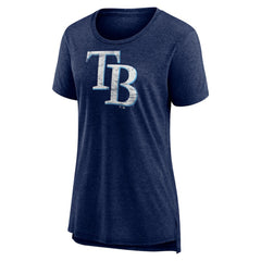 Tampa Bay Rays Women's Weathered Official Logo Tri-Blend T-Shirt - MLB T-shirts