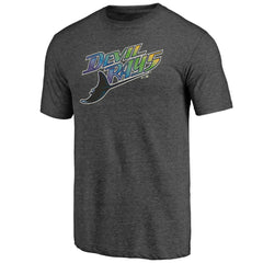 Tampa Bay Rays Cooperstown Official Logo Tri-Blend T-Shirt - MLB T-shirts