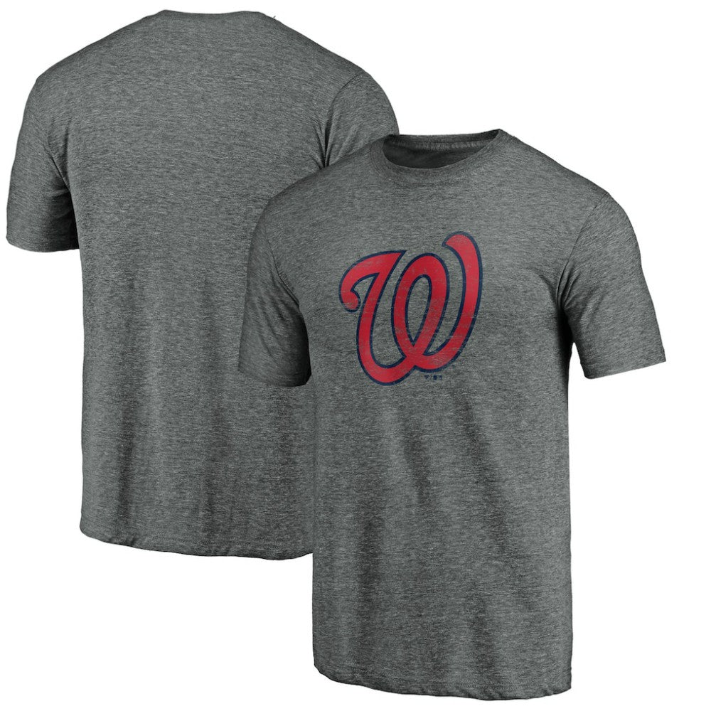Washington Nationals Weathered Official Logo Tri-Blend T-Shirt - MLB T-shirts