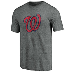 Washington Nationals Weathered Official Logo Tri-Blend T-Shirt - MLB T-shirts