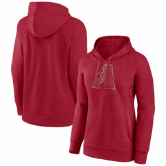Arizona Diamondbacks Women's Distressed Team Pullover Hoodie - MLB Hoodies
