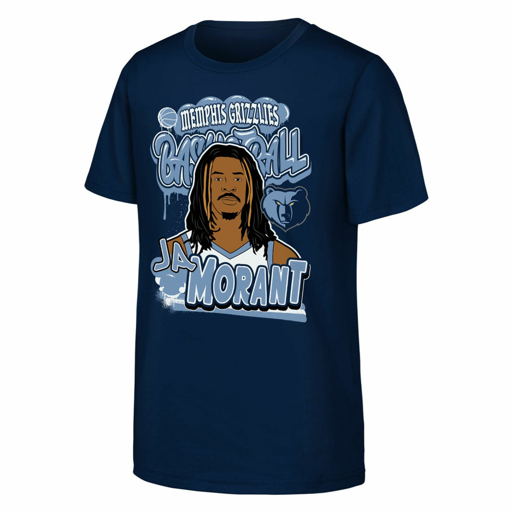 Navy Ja Morant Memphis Grizzlies Outerstuff Youth Baller T-Shirt | NBA