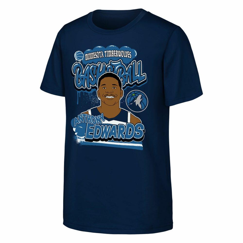 Navy Anthony Edwards Minnesota Timberwolves Outerstuff Youth Baller T-Shirt | NBA