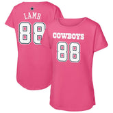 Dallas Cowboys CeeDee Lamb Girls Youth Player Name & Number T-Shirt | NFL Outlet