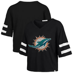 Miami Dolphins '47 Women's Premier Scout Cropped V-Neck T-Shirt | NFL Online