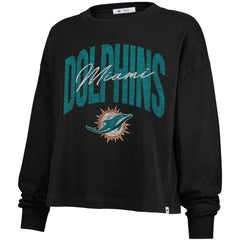 Miami Dolphins '47 Women's Muse Sydney Long Sleeve Cropped T-Shirt | NFL On sale