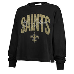 New Orleans Saints '47 Women's Muse Sydney Long Sleeve Cropped T-Shirt | NFL On sale