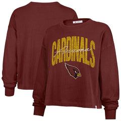 Arizona Cardinals '47 Women's Muse Sydney Long Sleeve Cropped T-Shirt | NFL Sale