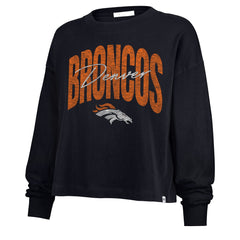 Denver Broncos '47 Women's Muse Sydney Long Sleeve Cropped T-Shirt | NFL On sale