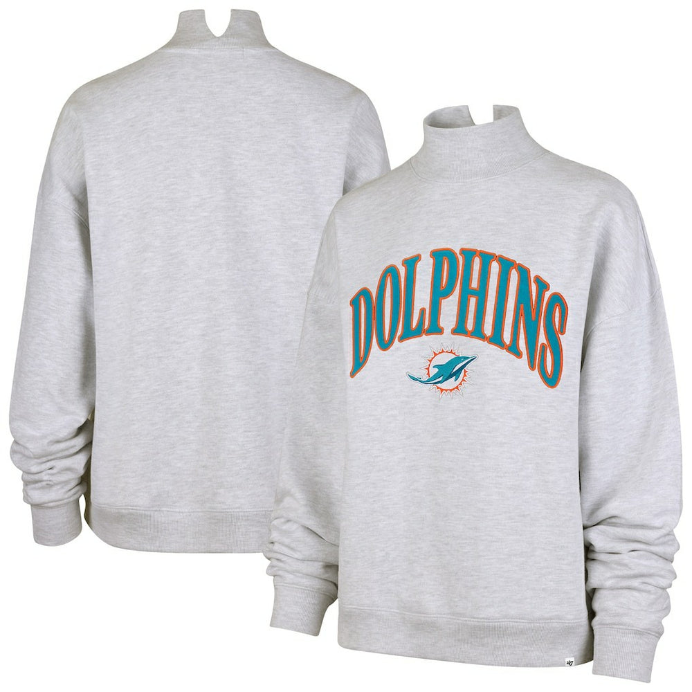 Miami Dolphins '47 Women's Vantage Mock Neck Pullover Sweatshirt | NFL Near me