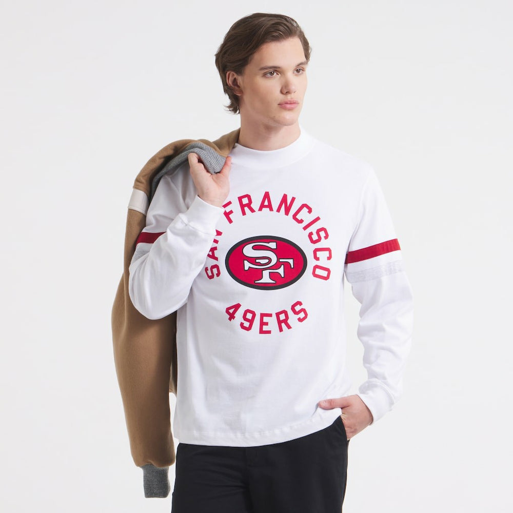 San Francisco 49ers x Todd Snyder Premium Jersey Mock Neck Tee | NFL Sale