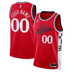 Red LA Clippers Jordan Brand Unisex 2024/25 Custom Swingman Jersey | NBA