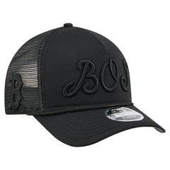Boston Red Sox New Era City Initial 9FORTY A-Frame M-Crown Adjustable Trucker Hat - MLB Hats