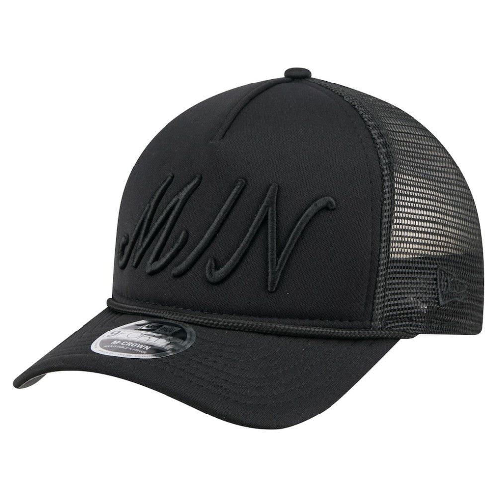 Minnesota Twins New Era City Initial 9FORTY A-Frame M-Crown Adjustable Trucker Hat - MLB Hats