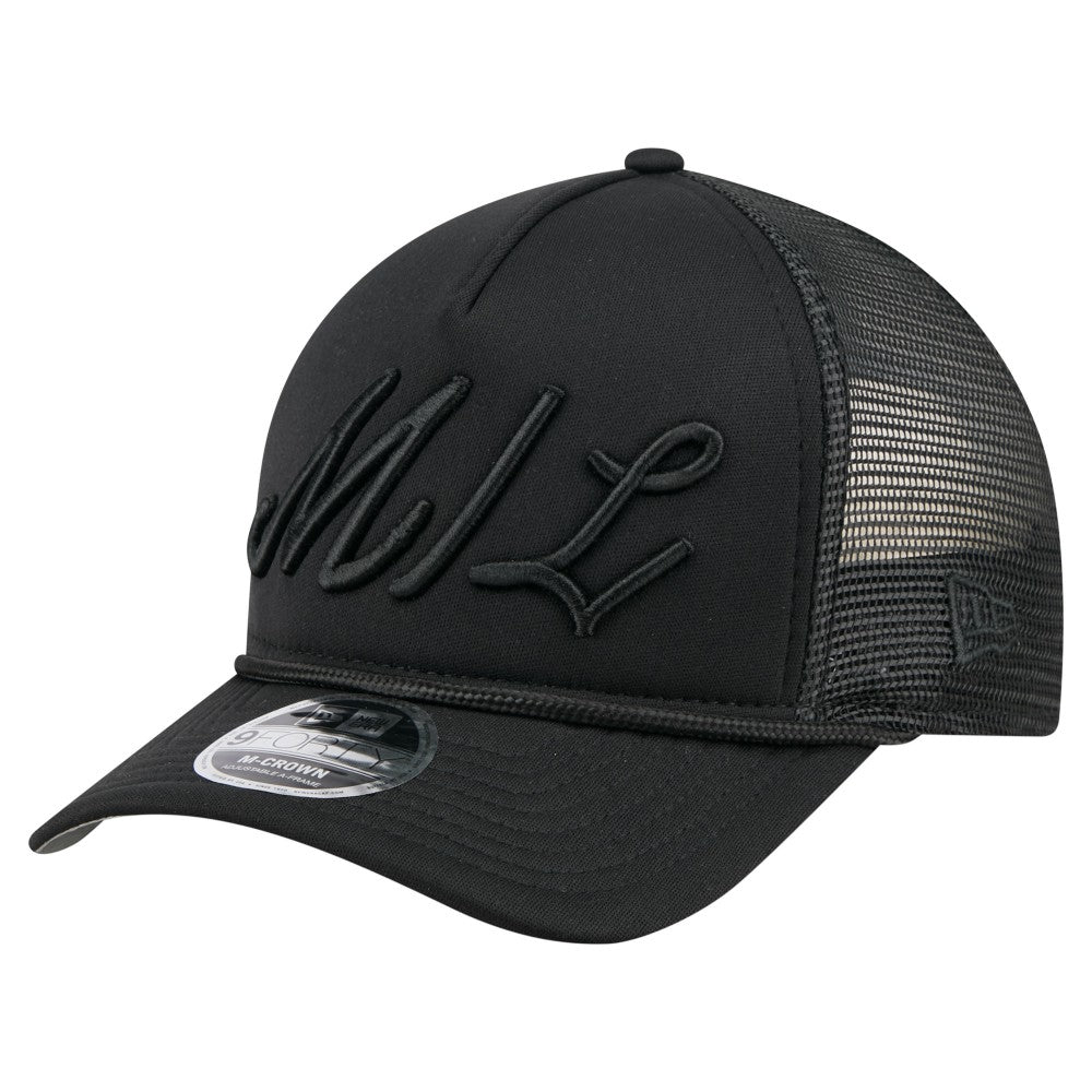 Milwaukee Brewers New Era City Initial 9FORTY A-Frame M-Crown Adjustable Trucker Hat - MLB Hats