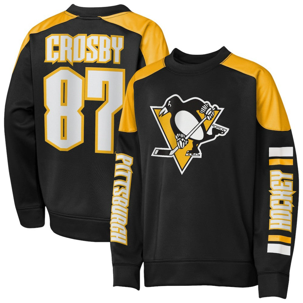 Sidney Crosby Pittsburgh Penguins Outerstuff Youth Best Defense Name & Number Crewneck Sweatshirt - NHL Sweatshirts