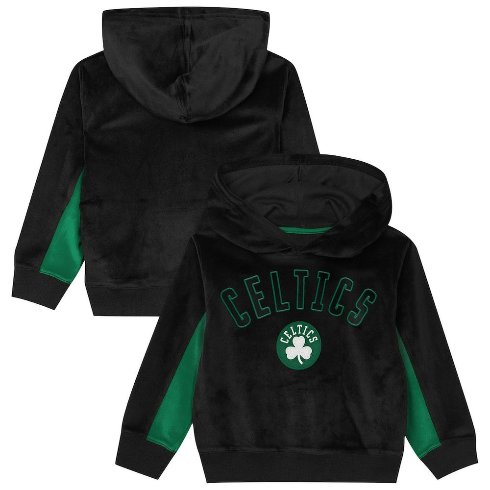 Black Boston Celtics Outerstuff Preschool Velour Hoodie | NBA