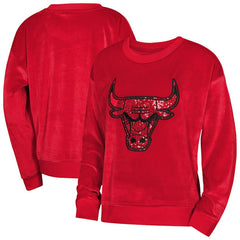 Red Chicago Bulls Outerstuff Youth Girls Step Back Sweatshirt | NBA