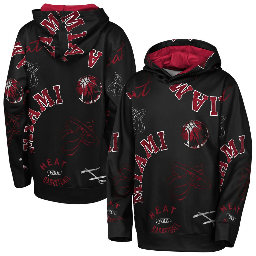 Black Miami Heat Outerstuff Youth Moving Violation Hoodie | NBA