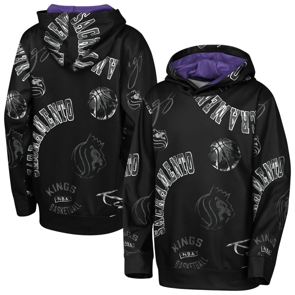 Black Sacramento Kings Outerstuff Youth Moving Violation Hoodie | NBA