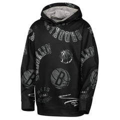 Black Brooklyn Nets Outerstuff Youth Moving Violation Hoodie | NBA