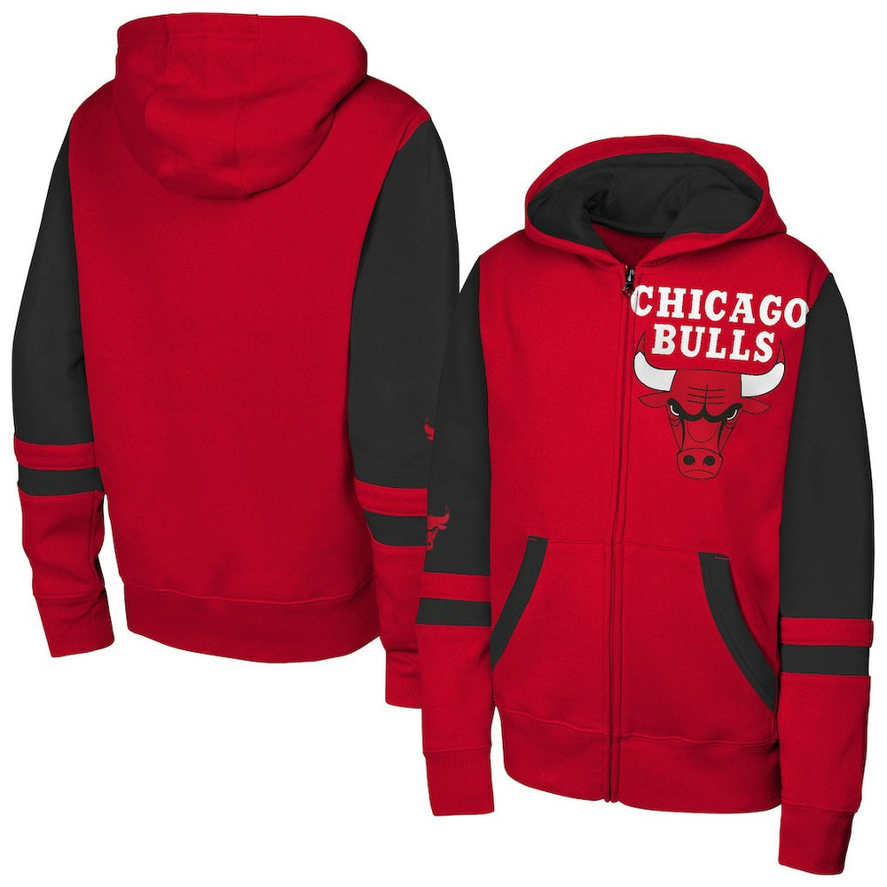 Red Chicago Bulls Outerstuff Youth Straight to the League Full-Zip Hoodie | NBA