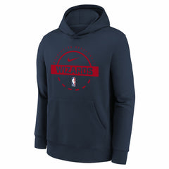 Navy Washington Wizards Youth 2025/26 Club Fleece Practice Hoodie | NBA