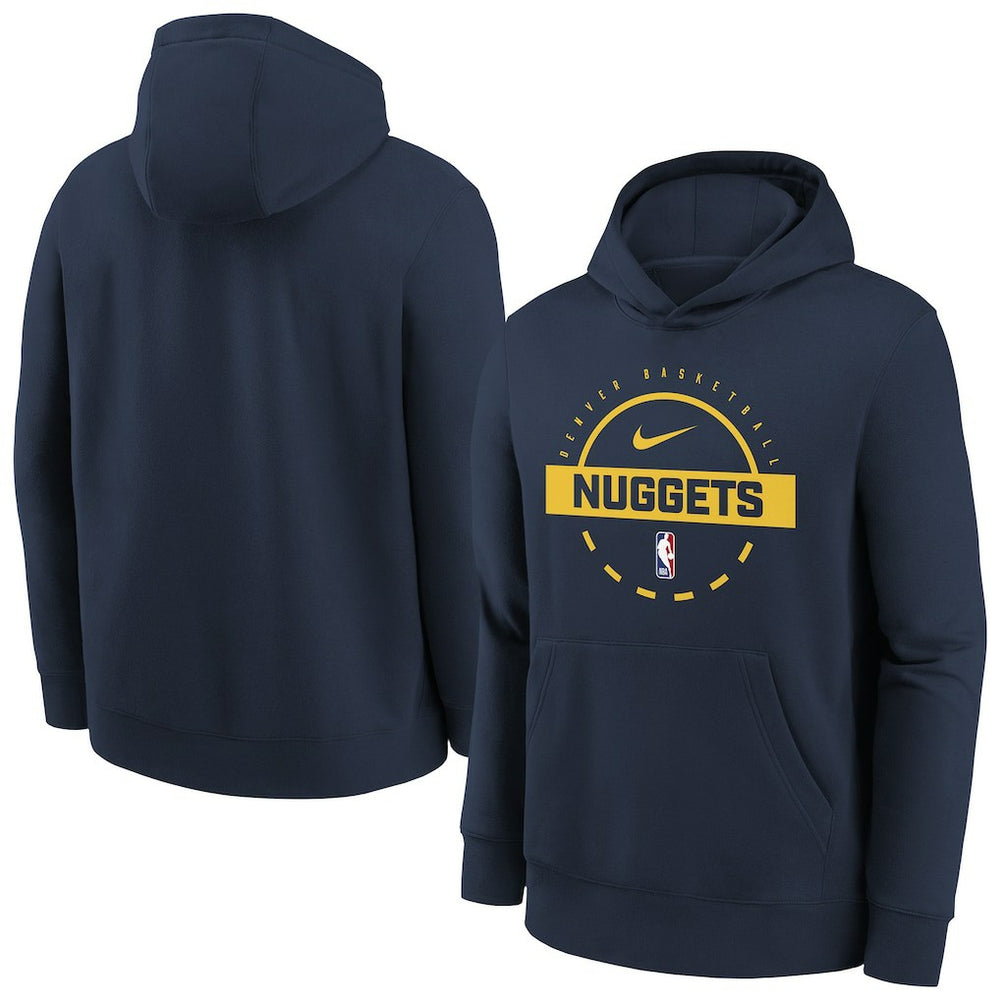 Navy Denver Nuggets Youth 2025/26 Club Fleece Practice Hoodie sale | NBA
