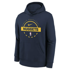 Navy Denver Nuggets Youth 2025/26 Club Fleece Practice Hoodie sale | NBA