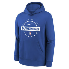 Blue Dallas Mavericks Youth 2025/26 Club Fleece Practice Hoodie sale | NBA