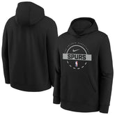 Black San Antonio Spurs Youth 2025/26 Club Fleece Practice Hoodie | NBA