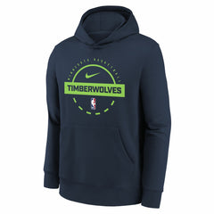 Navy Minnesota Timberwolves Youth 2025/26 Club Fleece Practice Hoodie | NBA