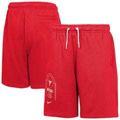 Red Chicago Bulls Youth Courtside Club Fleece Shorts | NBA