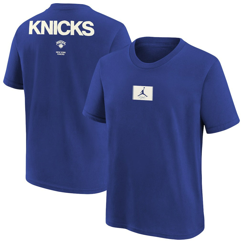 Royal New York Knicks Jordan Brand Youth Courtside Statement 85 T-Shirt | NBA