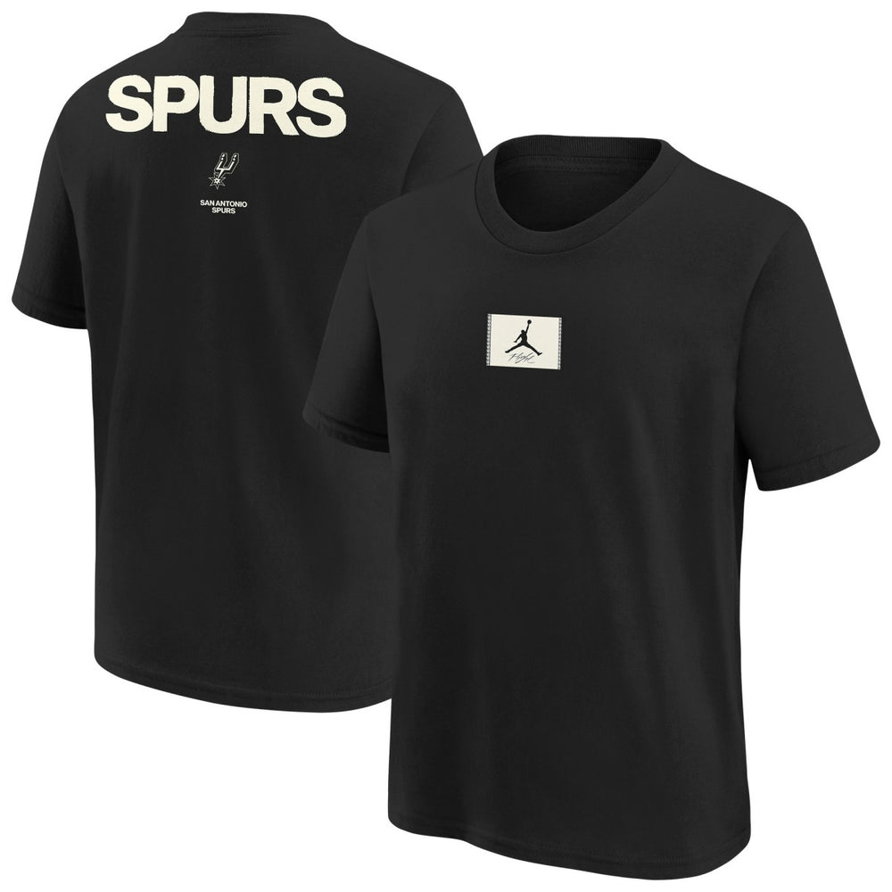 Black San Antonio Spurs Jordan Brand Youth Courtside Statement 85 T-Shirt | NBA